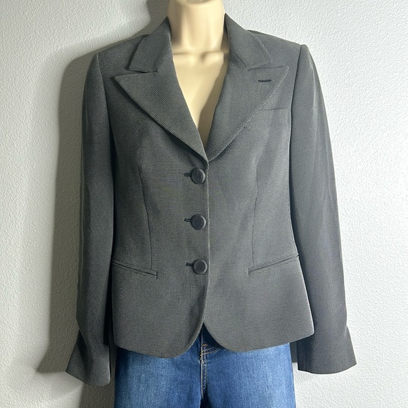 Giorgio Armani button front shoulder pads academia blazer - Picture 1 of 11